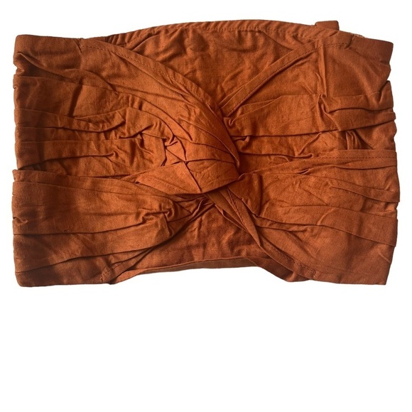 NWT L Space Mazatlan Strapless Amber top w/ Twist Front Tank Top S - Picture 2 of 4